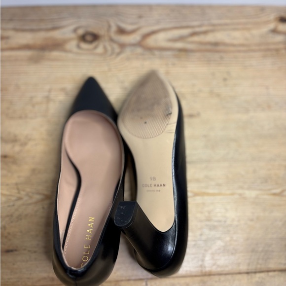 Cole Haan Women’s Black Leather Myla Block Heels - Picture 5 of 11